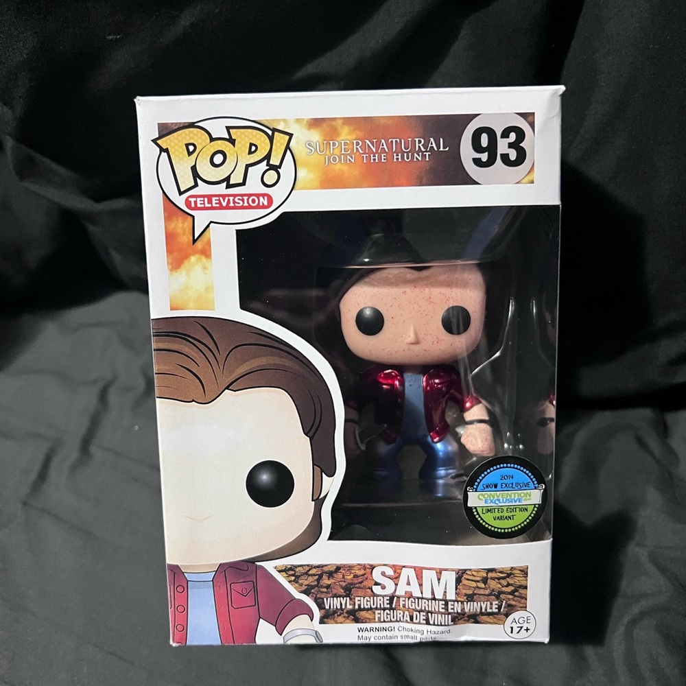 Metallic Blood Splattered Supernatural Sam #93 2014 Show Exclusive Funko Pop